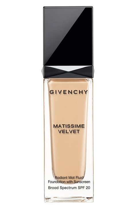 givenchy matissime velvet foundation swatches|Matissime Velvet Radiant Mattifying Fluid Foundation SPF 20.